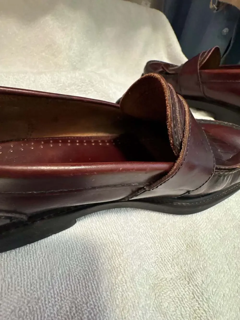 G.H. Bass & Co. Burgundy Leather Kiltie Monk Strap Loafers Made in USA